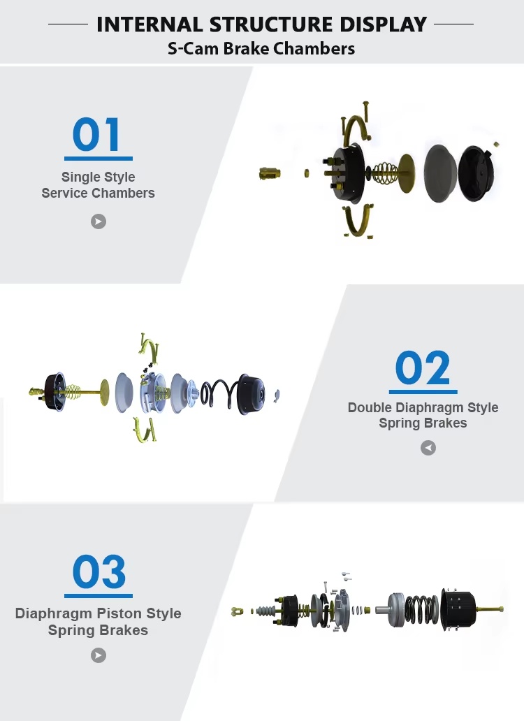 Heavy Duty T30/30 Double Diaphragm Spring Brake Chamber GC3030LS4CW/LCP3030LS4CW with Welded Clevis